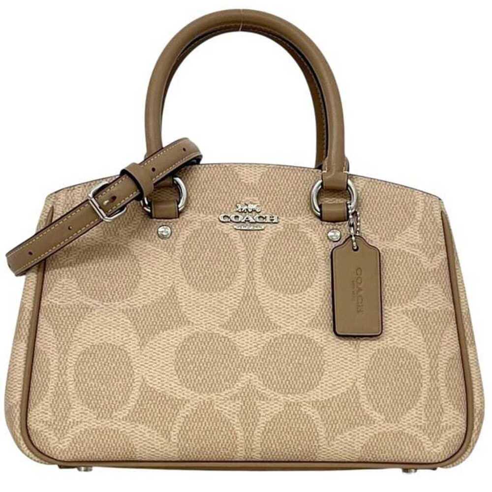 Coach Carryall 2-way Shoulder Bag Signature CAL53 COACH PVC Leather Beige Wom...